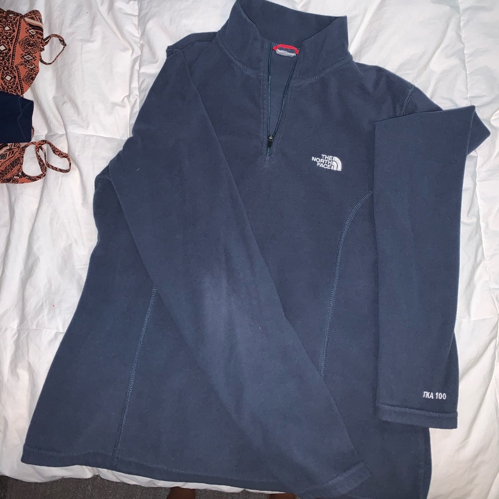 North Face navy quarter zip